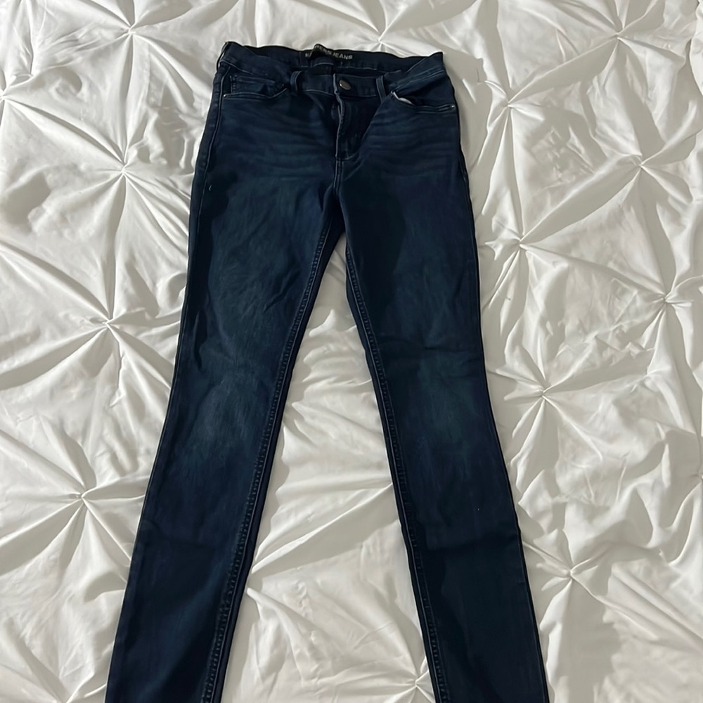 Express size 8 dark wash high waist jegging